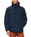 Marc New York Godwin Water Resistant Puffer Coat With Faux Fur Collar In Ink