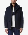 Marc New York Men's Hoyt Micro-houndstooth Soft Shell Barn Jacket With Removable Bib In Ink