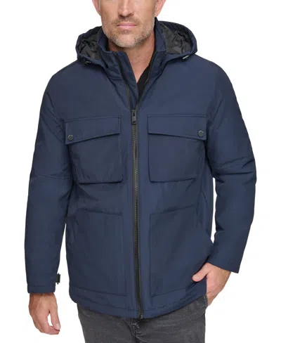 Marc New York Men's Lauffeld Medium Weight Hooded Utility Jacket In Ink