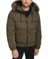 Marc New York Hubble Faux Fur Collar Water Resistant Puffer Coat In Jungle