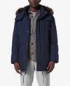 Marc New York Men's Tremont Down Parka With Faux Fur Trimmed Removable Hood In Ink