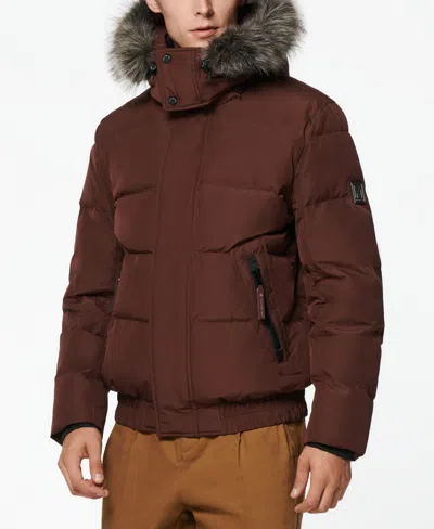 Marc New York Men's Umbra Down Bomber Jacket In Oxblood
