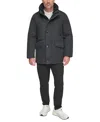 Marc New York Men's Wittstock Insulated Full-zip Waxed Parka With Removable Fleece Trim In Black
