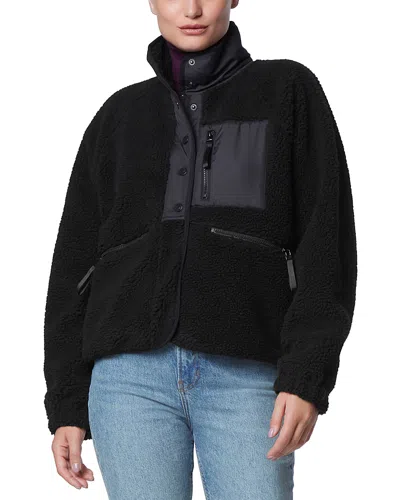 Marc New York Mixed Media Sherpa Jacket In Black