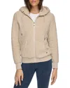 Marc New York Andrew Marc Sport Women's Faux Fur Zip Up Hoodie Jacket In Twine