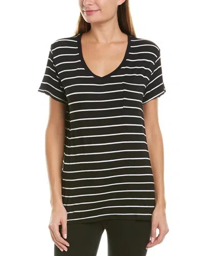Marc New York Performance Striped Boyfriend T-shirt In Animal Print