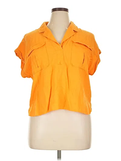 Pre-owned Marc New York Short Sleeve Blouse In Orange