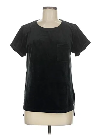 Pre-owned Marc New York Short Sleeve Top Black Crew Neck Tops