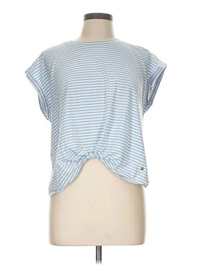 Pre-owned Marc New York Short Sleeve Top Blue Cowl Neck Tops
