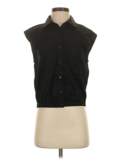 Pre-owned Marc New York Sleeveless Button Down Shirt In Black