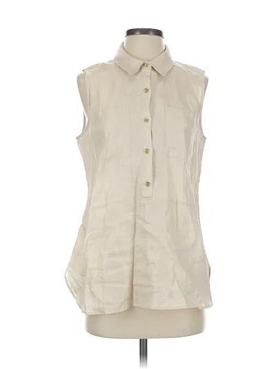 Pre-owned Marc New York Sleeveless Button Down Shirt In White