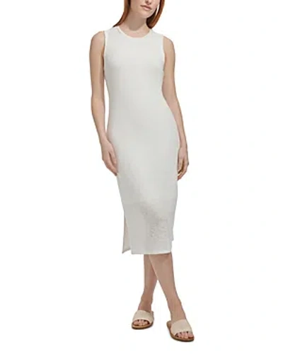 Marc New York Andrew Marc Sport Women's Sleeveless Side-slit Midi Dress In White