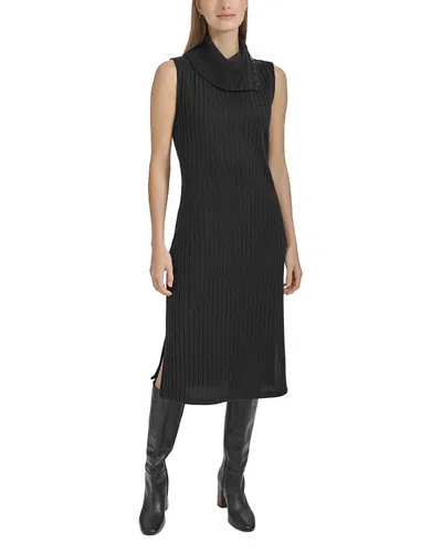 Marc New York Sleeveless Rib Knit Sweater Dress In Black