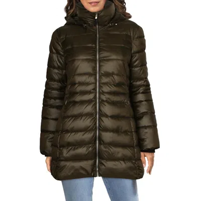 Marc New York Windsor Womens Winter Cold Weather Puffer Jacket In Green