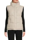 Marc New York Women's Faux Leather Puffer Vest In Twine