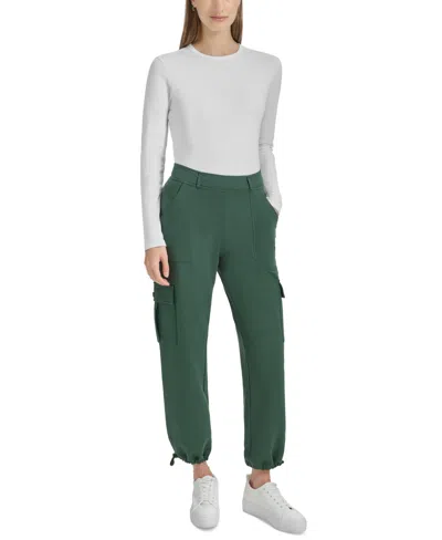 Marc New York Women's Knit Twill Cargo Pants In Hunter Green