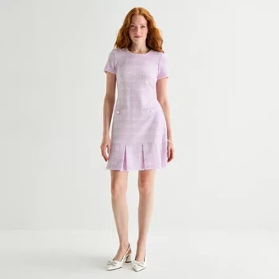 Marc New York Womens Short Sleeve Sheath Dress In Multi