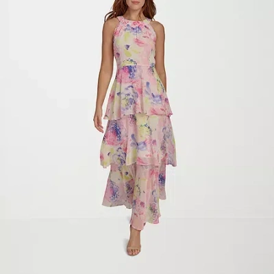 Marc New York Womens Sleeveless Floral Maxi Dress In Pink