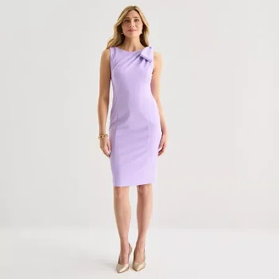 Marc New York Womens Sleeveless Sheath Dress In Animal Print