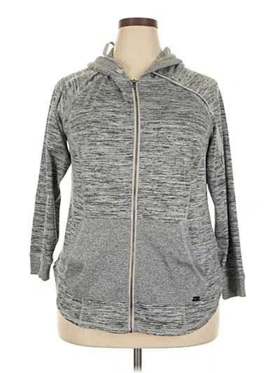 Pre-owned Marc New York Zip Up Hoodie In Gray