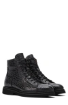 Marc Nolan Aiden Croc Embossed Combat Boot