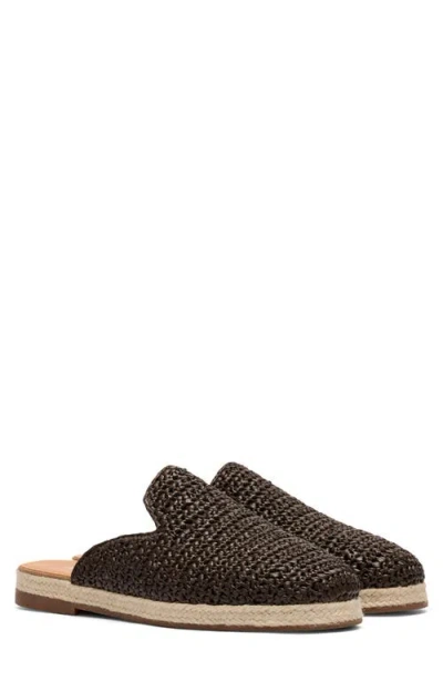 Marc Nolan Bahia Woven Raffia Mule In Blue