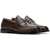 Marc Nolan Calum Croc Embossed Penny Loafer