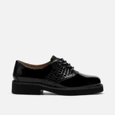 Marc Nolan Demi Calf Leather Lug Oxfords In Black