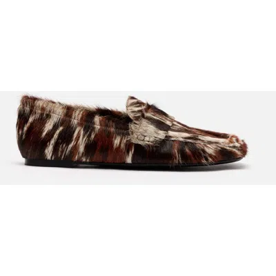 Marc Nolan Jane Leather Square-toe Slip-on Loafers In Brown