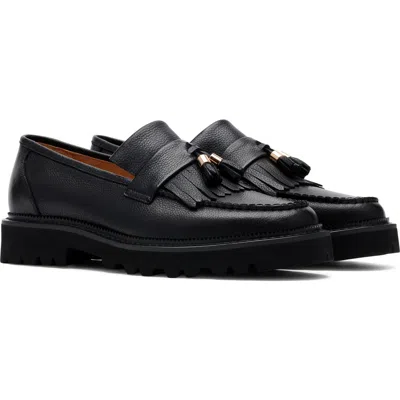 Marc Nolan Journey Kiltie Fringe Loafer In Black