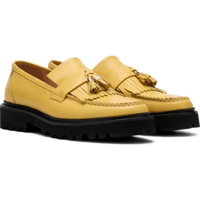 Marc Nolan Journey Kiltie Fringe Loafer In Yellow