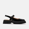 Marc Nolan Luna Leather Mary Jane Lug Slingbacks In Black