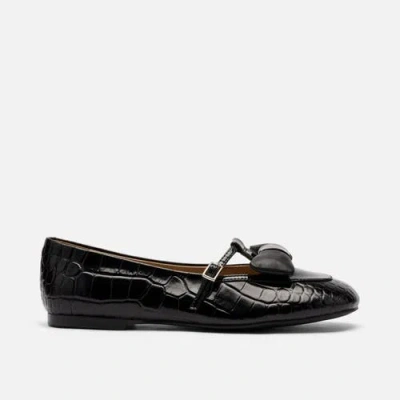 Marc Nolan Mina Leather Mary Jane Flats In Black