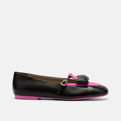 Marc Nolan Mina Leather Mary Jane Flats In Black