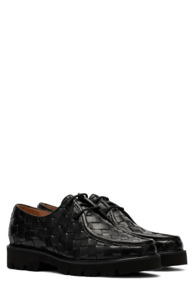 Marc Nolan Montana Woven Leather Loafer In Black