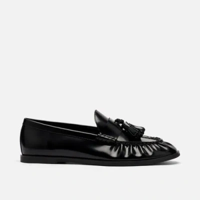 Marc Nolan Morgan Patent Leather Tassel Loafers In Black
