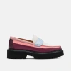 Marc Nolan Ms. Adler Leather Lug Penny Loafers In Multi