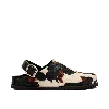 Marc Nolan Ms. Solana Cow Print Backstrap Clogs In Multi