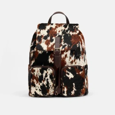 Marc Nolan Soho Dark Horse Pony Hair Backpack In Black