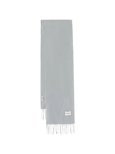 Marc O'polo 로고 패치 프린지 스카프 In Gray