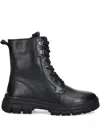 Marc O'polo 35mm Josy Lace-up Lug-sole Cambat Boot In Black