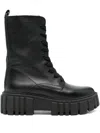 Marc O'polo 55mm Lace-up Leather Boots In Black