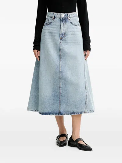 Marc O'polo A-line Panelled Skirt In Blue