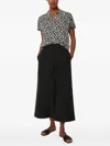 Marc O'polo Abstract-print Short-sleeve Blouse In Black