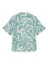 Marc O'polo Abstract-print Short-sleeve Blouse In Multi