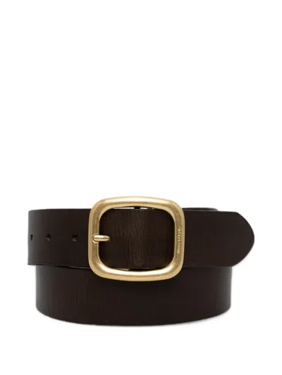 Marc O'polo Adele Leather Buckle-fastening Belt In 브라운