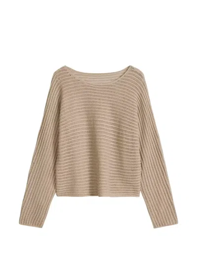 Marc O'polo Ajour Sweater In Brown