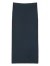 Marc O'polo Back-vent Midi Skirt In Blue