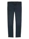 Marc O'polo Belt-loops Leather-patch Jeans In Blue