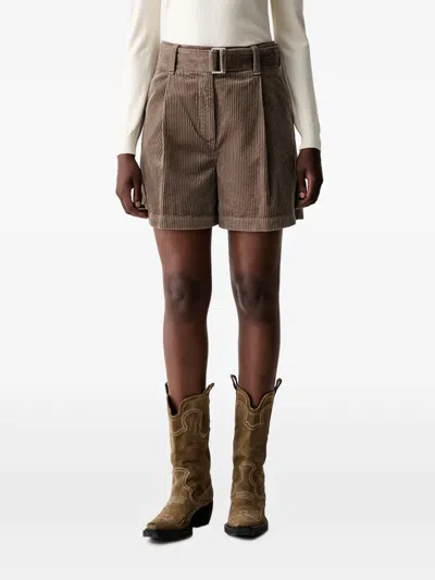 Marc O'polo Belted Corduroy Shorts In Multi